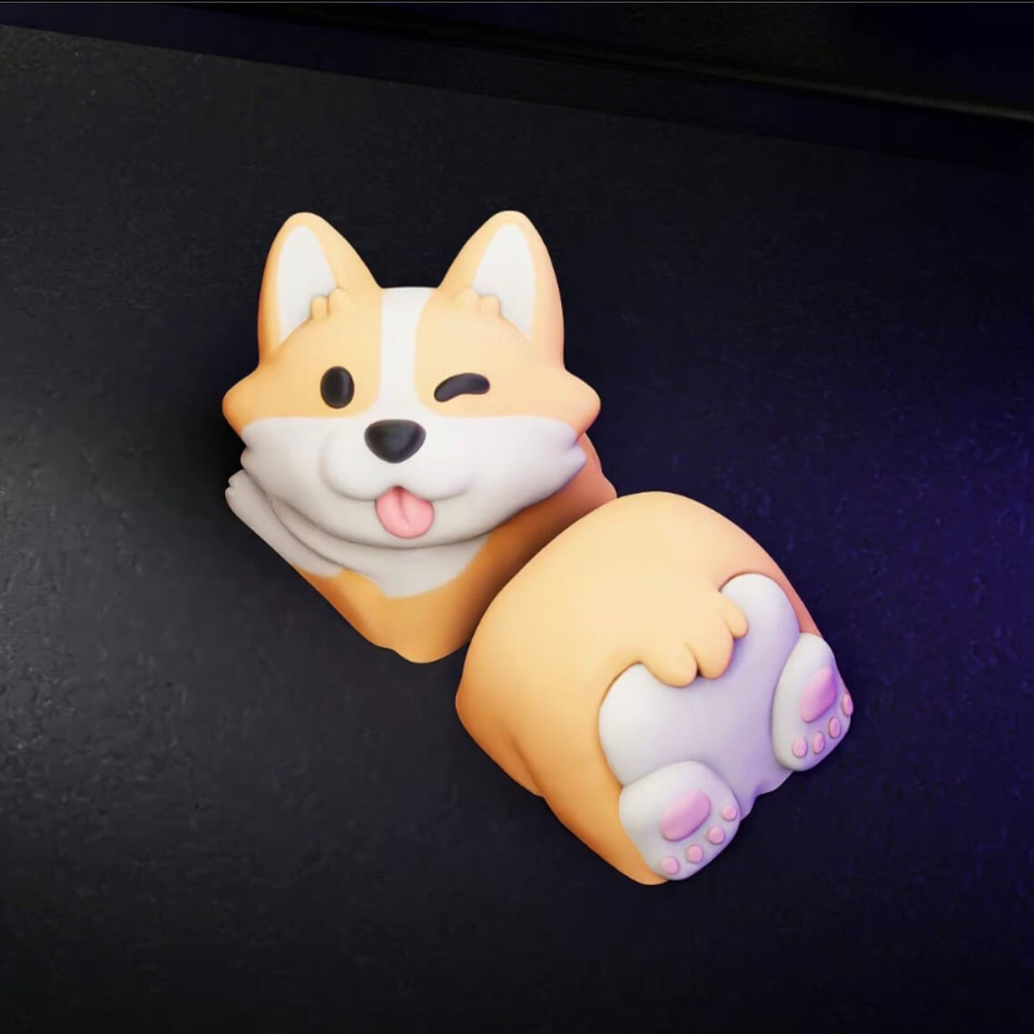 Cute Corgi Resin Artisan Keycap