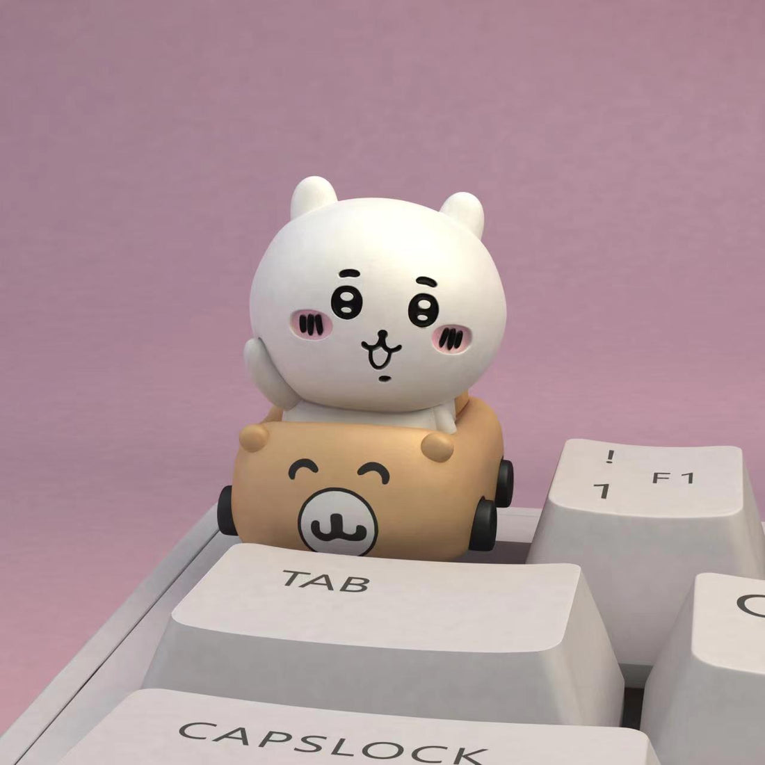 Chiikawa, Hachiware &amp; Usagi in Toy Car Resin Artisan Keycap Series