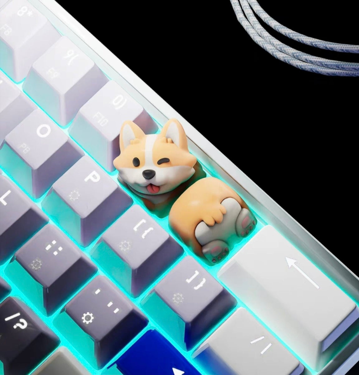 Cute Corgi Resin Artisan Keycaps