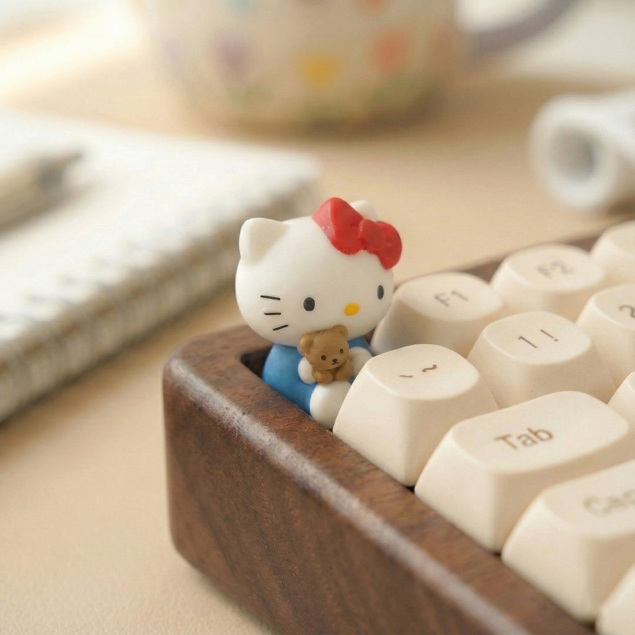 Hello Kitty &amp; Tiny Chum Resin Artisan Keycap