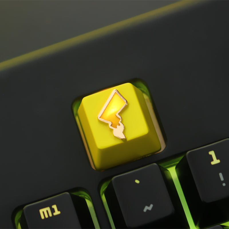 Pikachu Tail Alloy Artisan Keycap with Backlit Glow