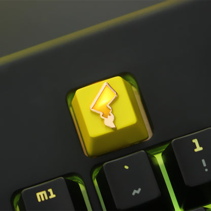 Pikachu Tail Alloy Artisan Keycap with Backlit Glow