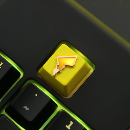 Pikachu Tail Alloy Artisan Keycap with Backlit Glow