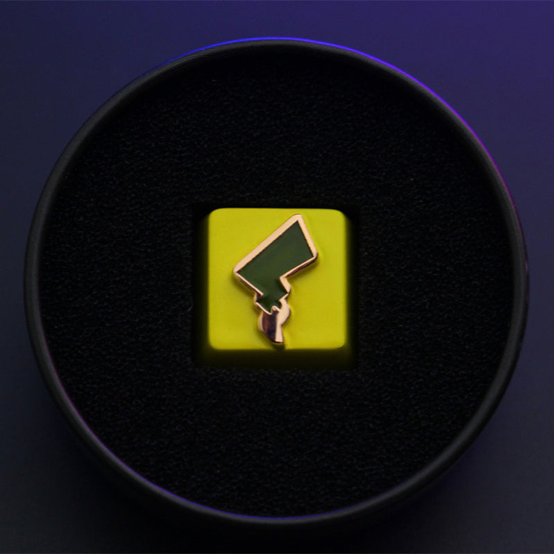 Pikachu Tail Alloy Artisan Keycap with Backlit Glow