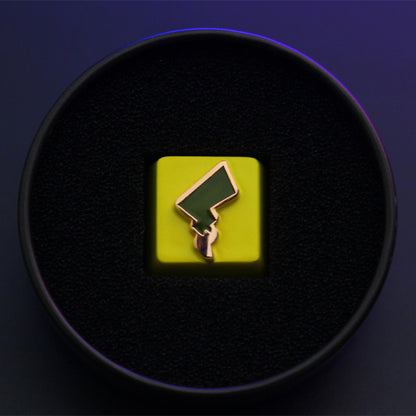 Pikachu Tail Alloy Artisan Keycap with Backlit Glow