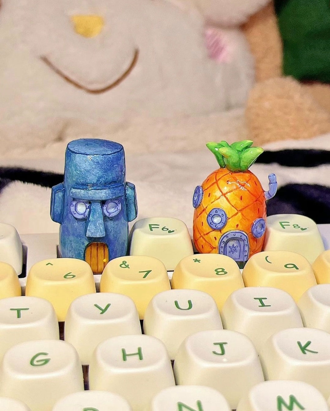 Resin Artisan Keycaps of Squidward Tentacles&